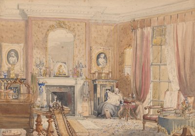 Sala de estar en Bryn Glas, Monmouthshire, 1871 de Julia Mackworth